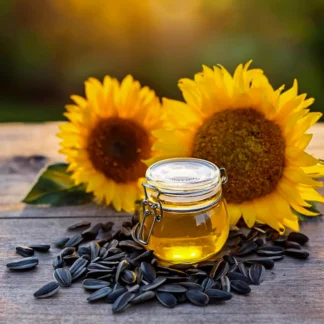 Bulk Organic Cold Pressed Sunflower (Seed) Oil - Pure, Unrefined, Wood Pressed, Cooking Oil